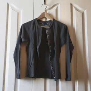 Gap Ribbed Snap-Front Cardigan